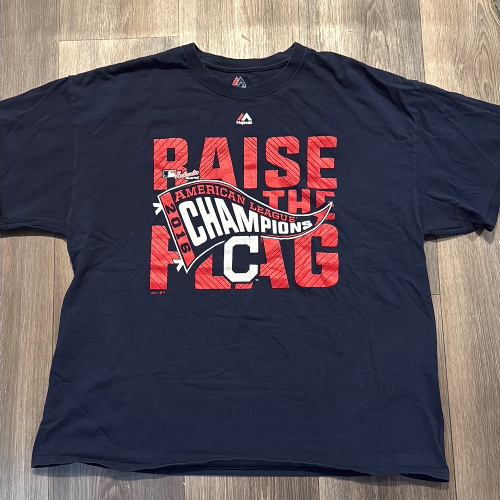 Majestic Navy and Red Champions Graphic Tee